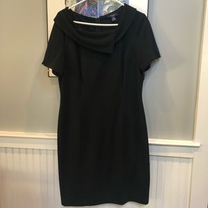 Chaps black knit short sleeve dress